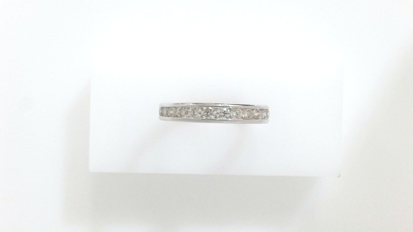 Lady's White 14 Karat Channel