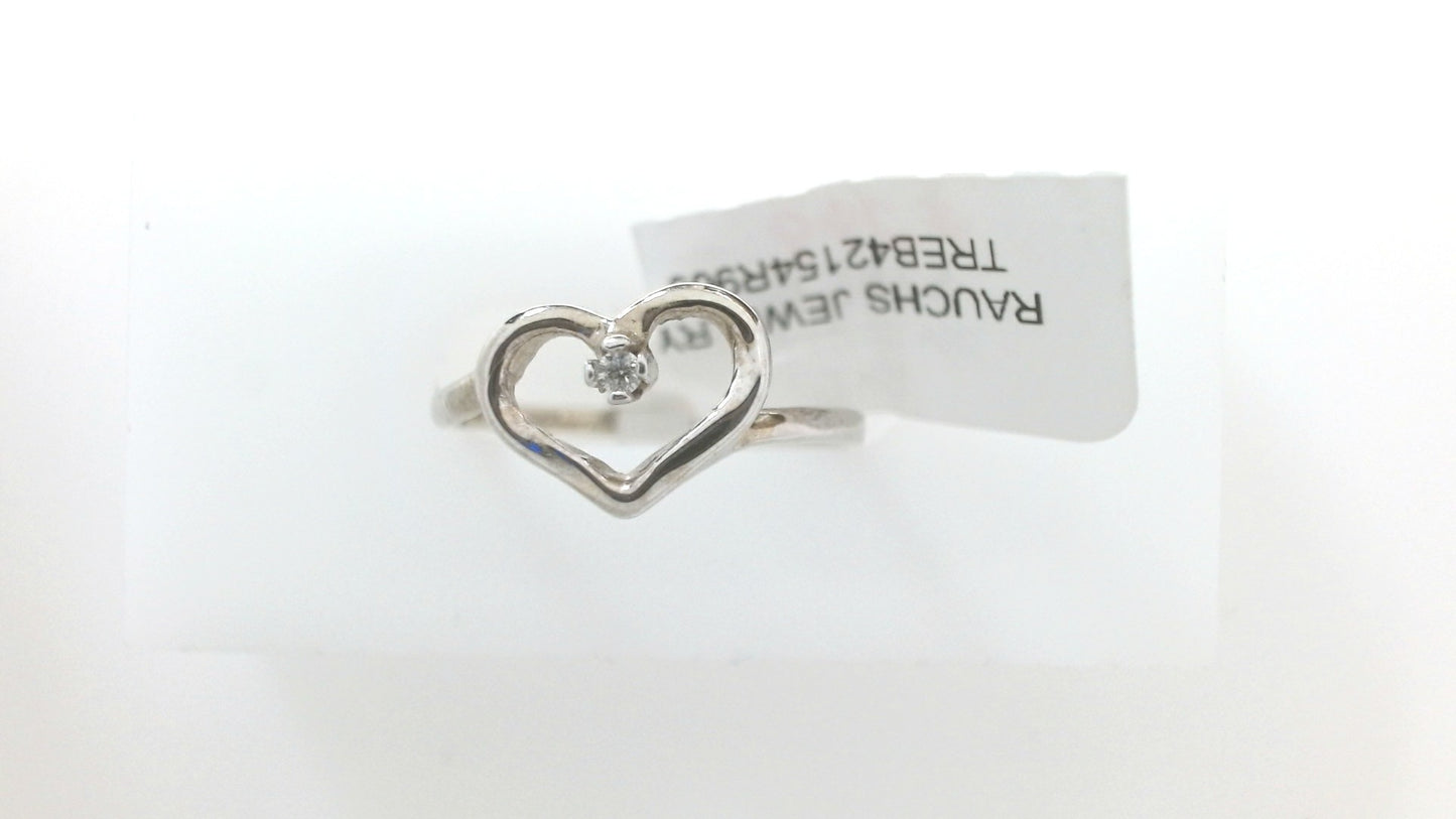 Lady's White 10 Karat Open Hea