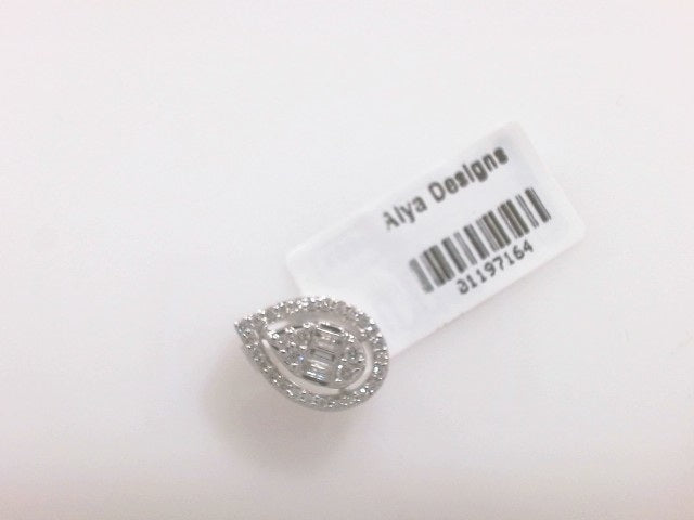 Lady's White 14 Karat Pear Sha