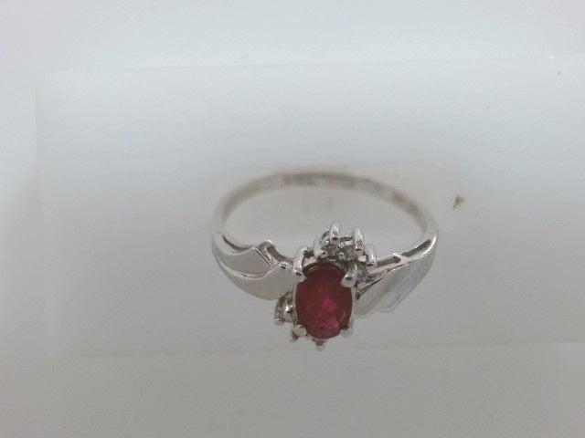 Lady's White 14 Karat .45 Ruby