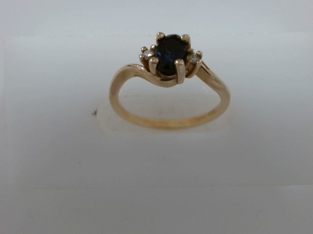 Lady's Yellow 10 Karat Sapp/Di