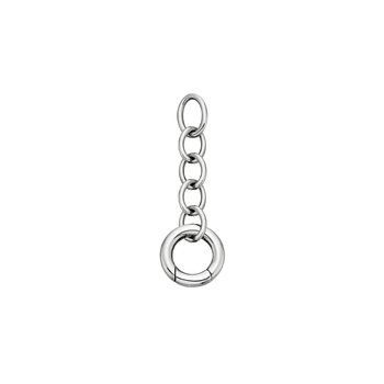 White Ss Push Clasp Short Exte