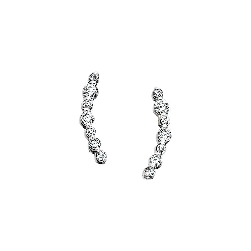 14KW Crescent Earrings