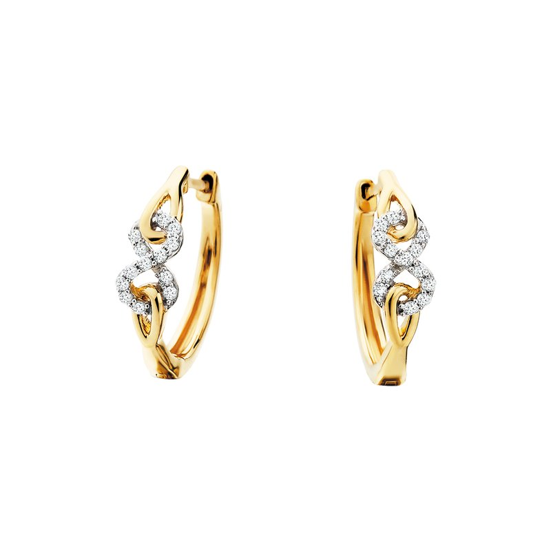 Diamond Infinity Hoops .15tw