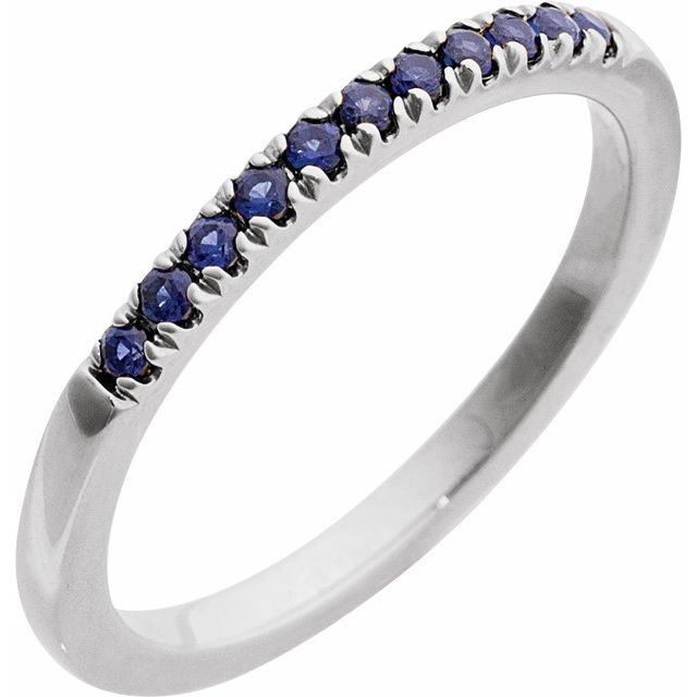 Sterling Silver Lab-Grown Blue