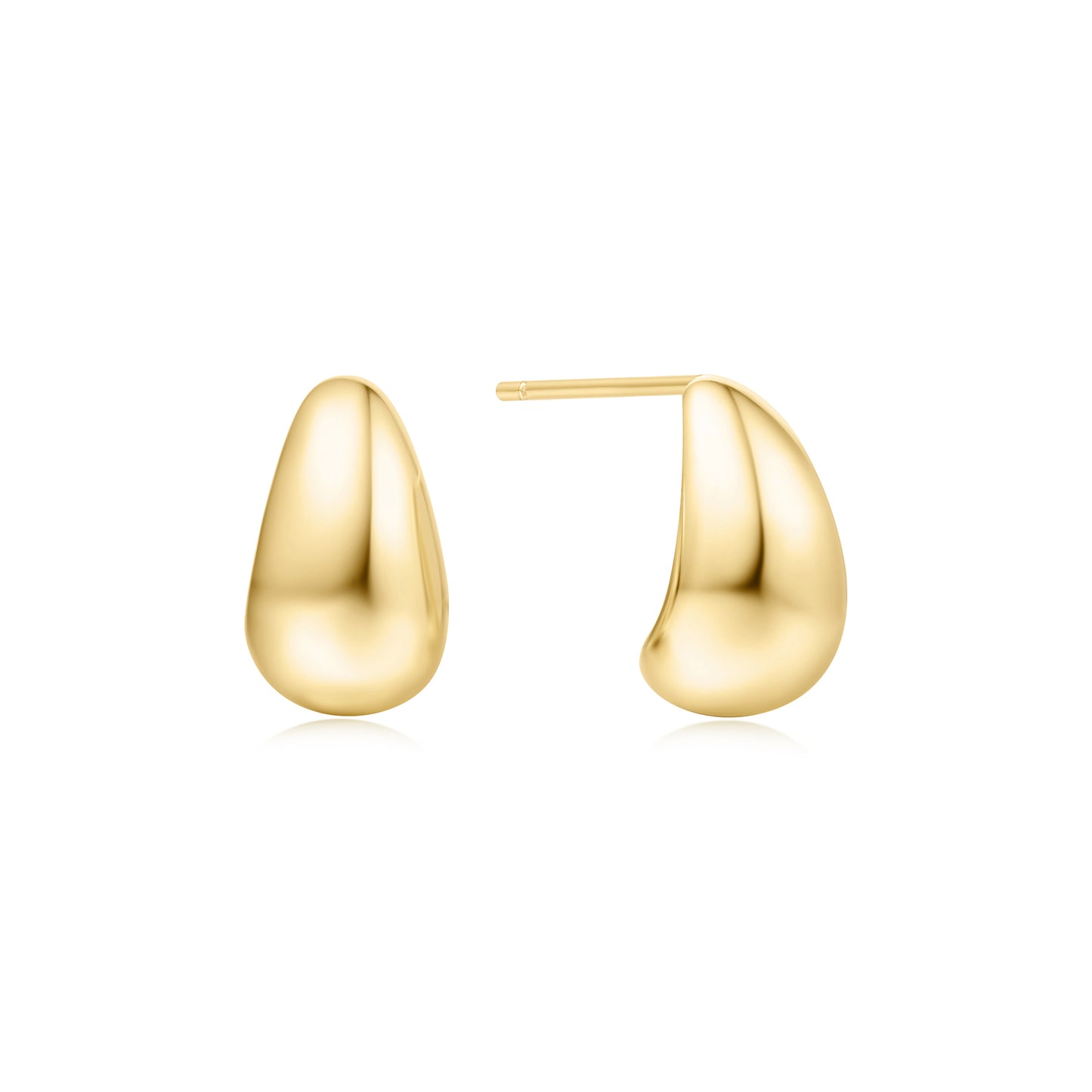 Gold Small Dome Hoop Earrings