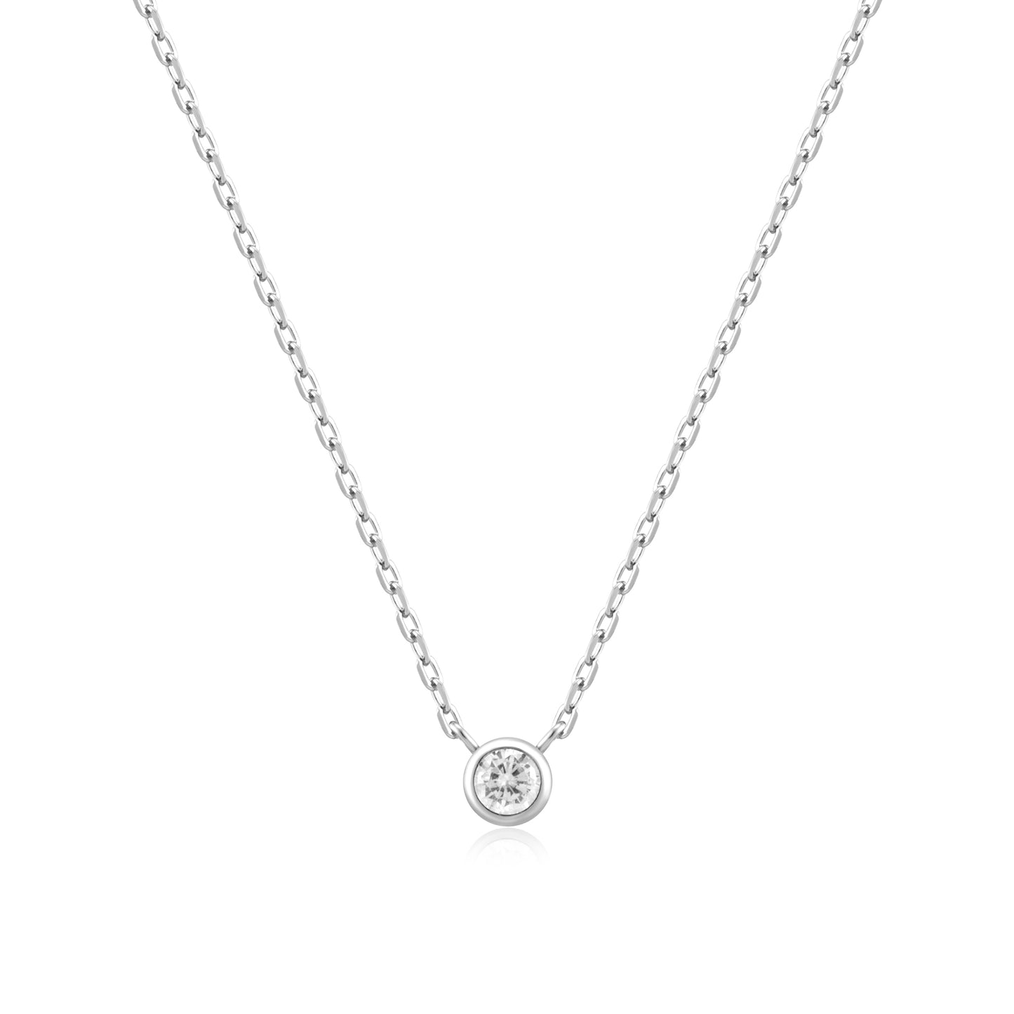 Silver Round Solitaire Cubic Z