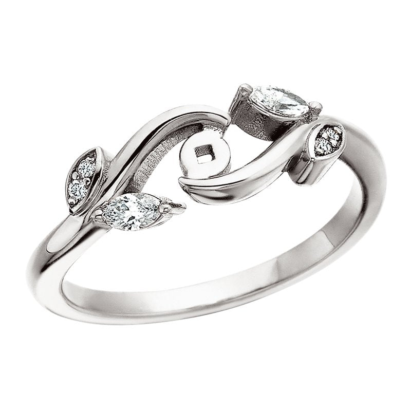 Lady's White 14 Karat Lab Dia