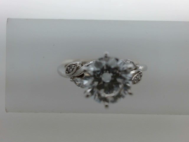 Lady's White 14 Karat Lab Dia