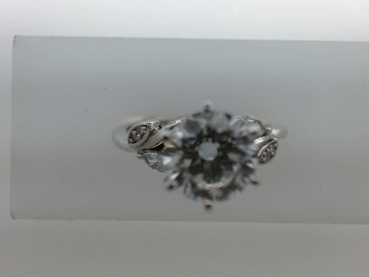 Lady's White 14 Karat Lab Dia