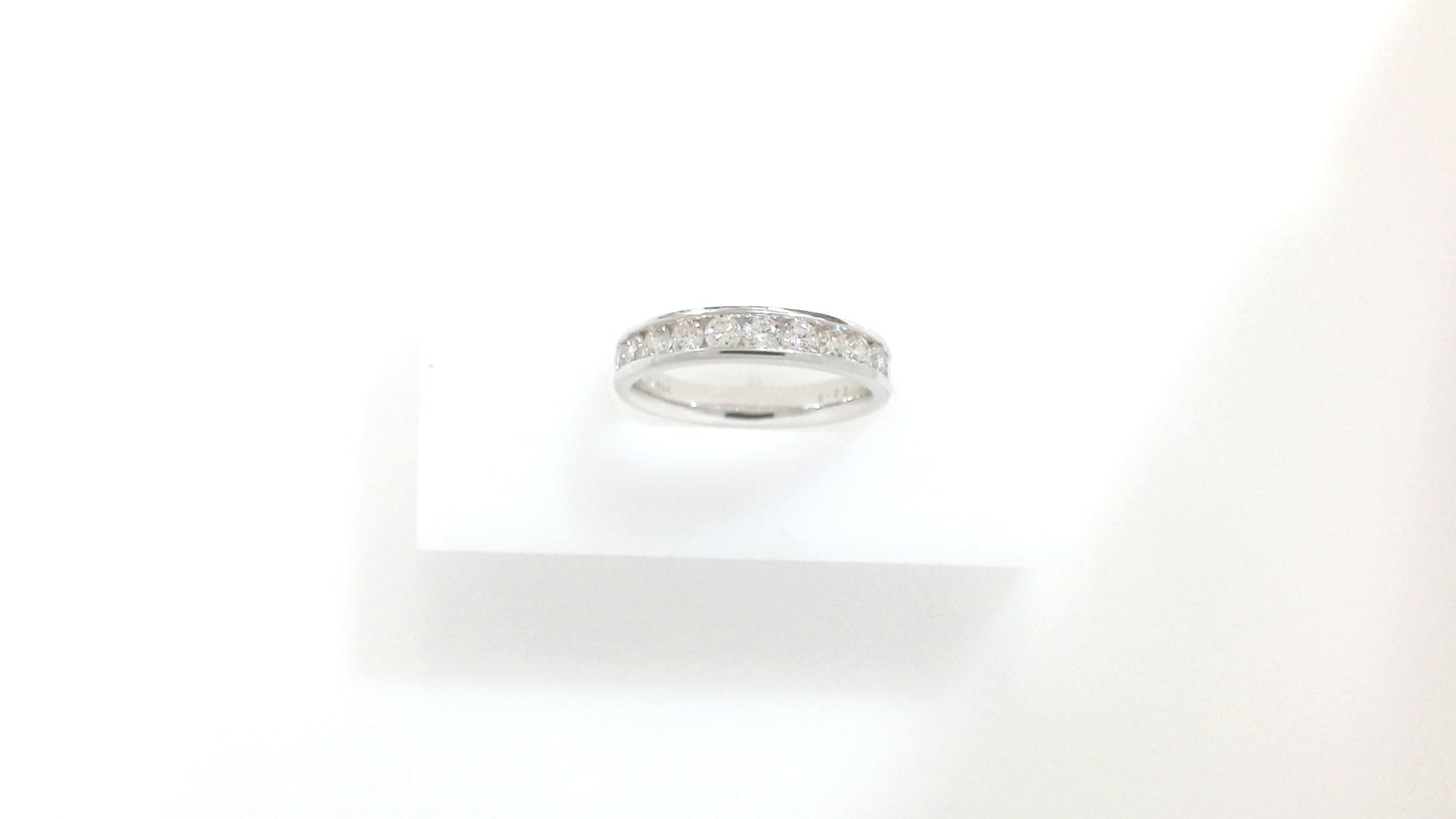 Lady's White 14 Karat Channel