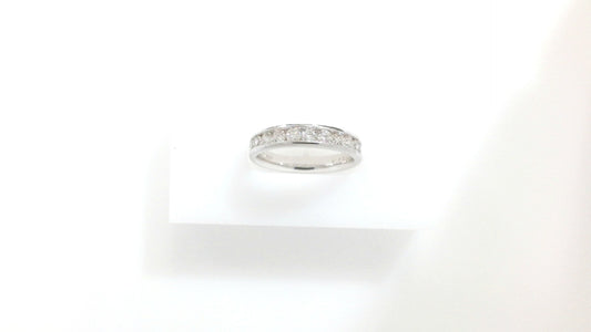 Lady's White 14 Karat Channel