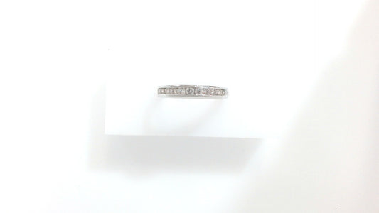 Lady's White 14 Karat Channel