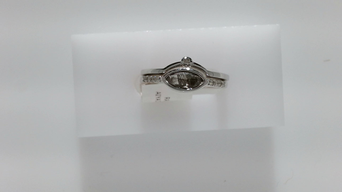 Lady's White 14 Karat Contempo