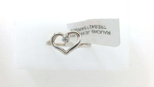 Lady's White 10 Karat Open Hea