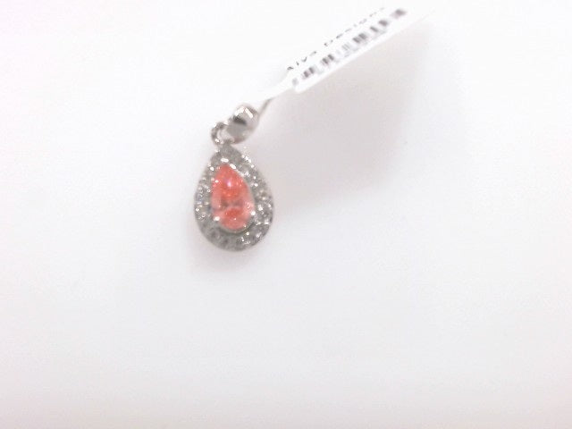 Lady's White 14 Karat Pear Pin