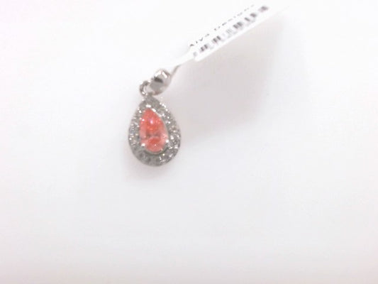 Lady's White 14 Karat Pear Pin