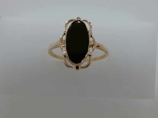 Lady's Yellow 10 Karat Onyx On