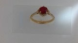 Lady's Yellow 14 Karat Ruby .7