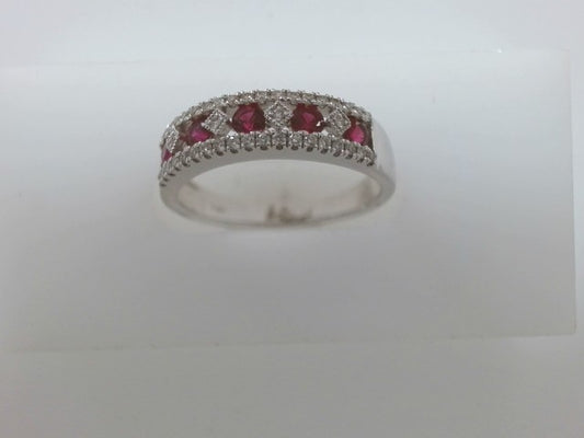 Lady's White 14 Karat .45 Ruby