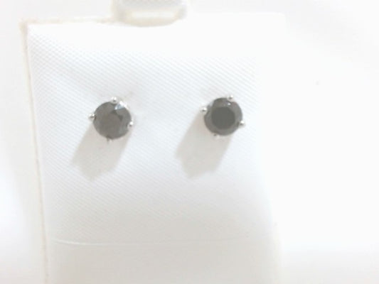 Lady's White Ss 1Ct Blk Dia St