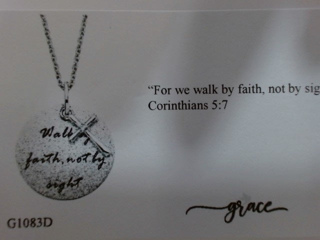 Lady's White Ss Walk By Faith