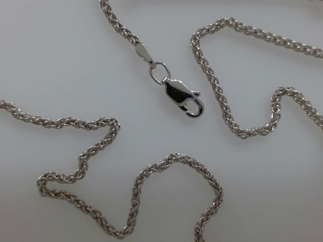 White 14 Karat Wheat Chain Len