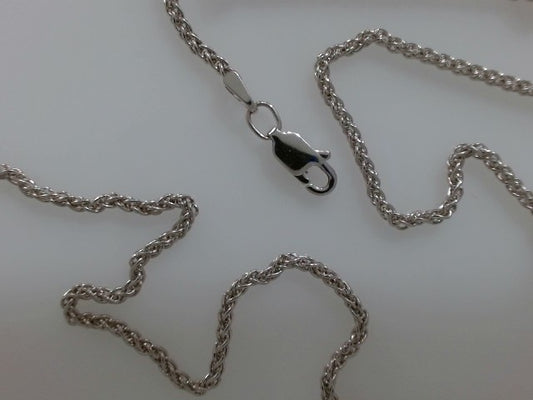 White 14 Karat Wheat Chain Len