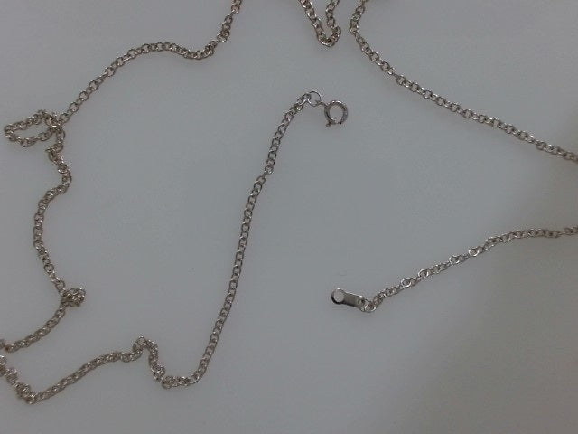 White 14 Karat Cable Link Chai