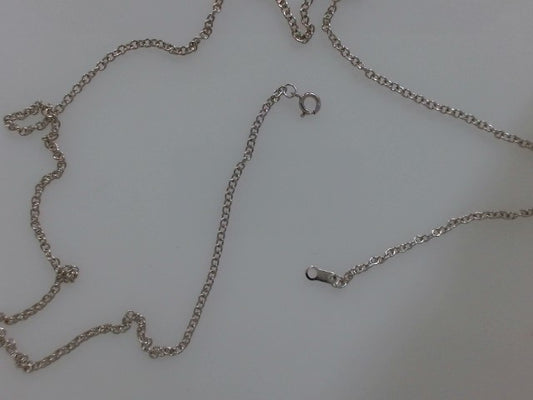 White 14 Karat Cable Link Chai
