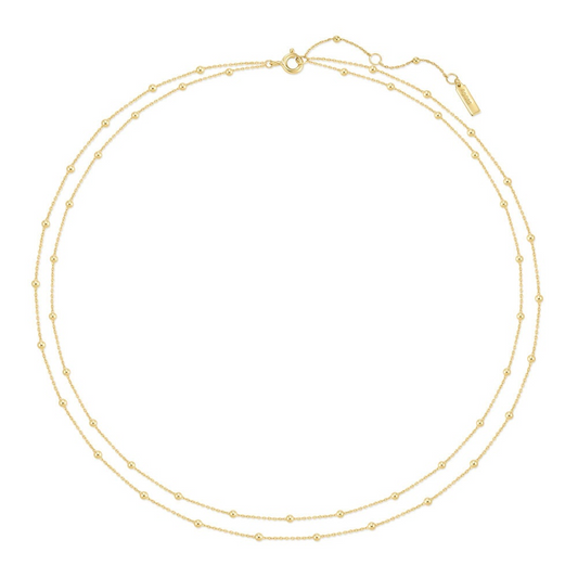 Gold Double Chain Bead Station