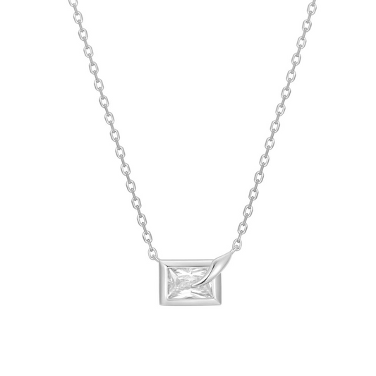 Silver Sparkling Bezel-Set Cub