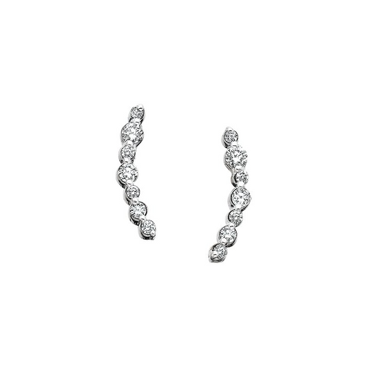 14KW Crescent Earrings