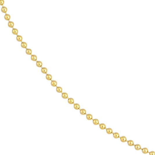 2mm Bead Chain 14kt 7"