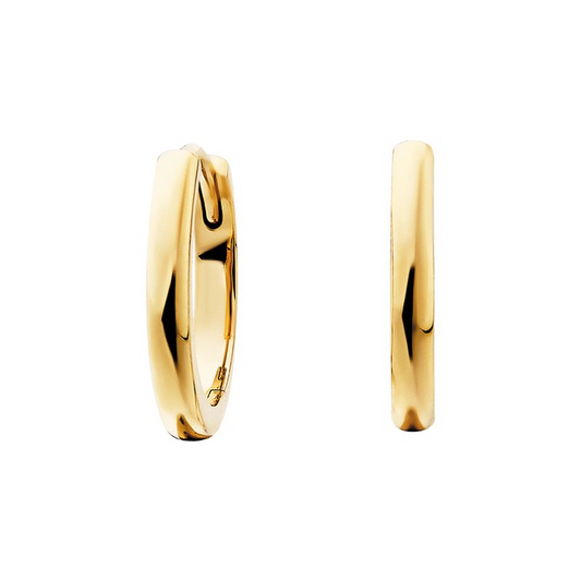 Vermeil Half Round Huggie Hoop