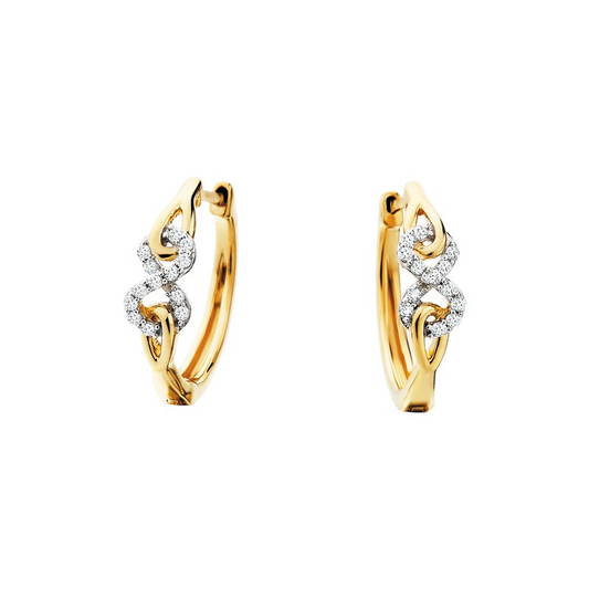 Diamond Infinity Hoops .15tw