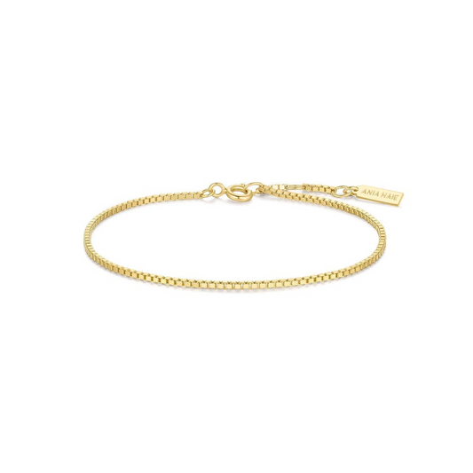 Gold Box Chain Bracelet
Mater