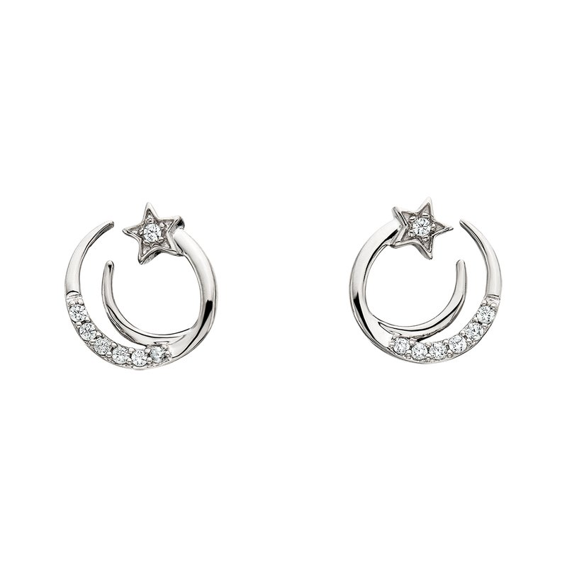 SS Diamond Comet Earrings