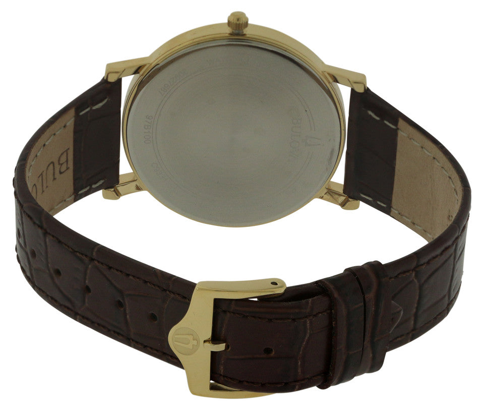 Gold-tone stainless steel case