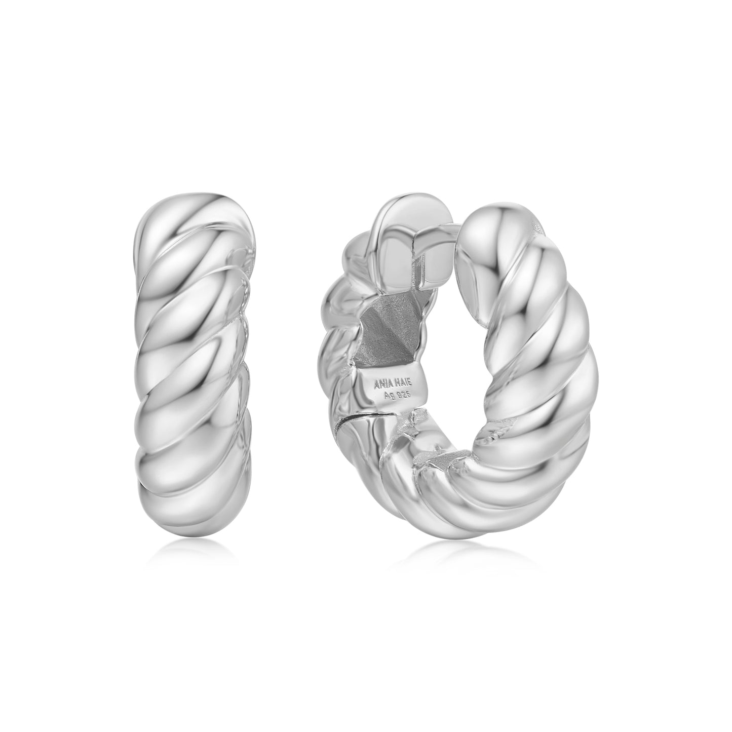 Silver Bold Texture Medium Hug