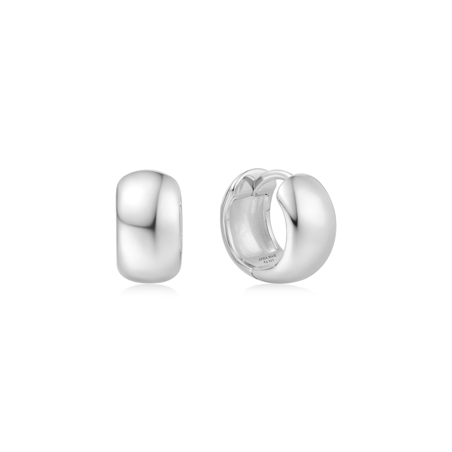 Silver Chubby Small Huggie Hoo
