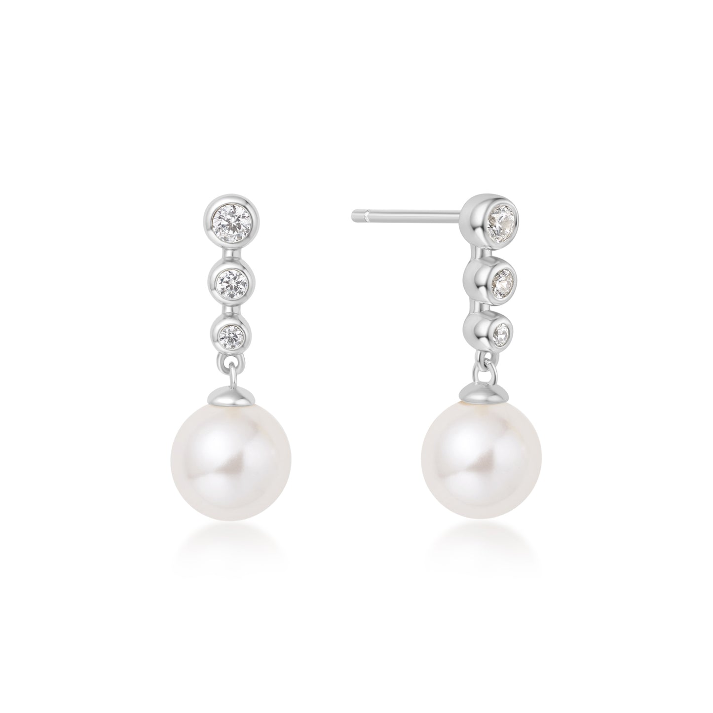 Silver Tennis Beaded Stone Pea