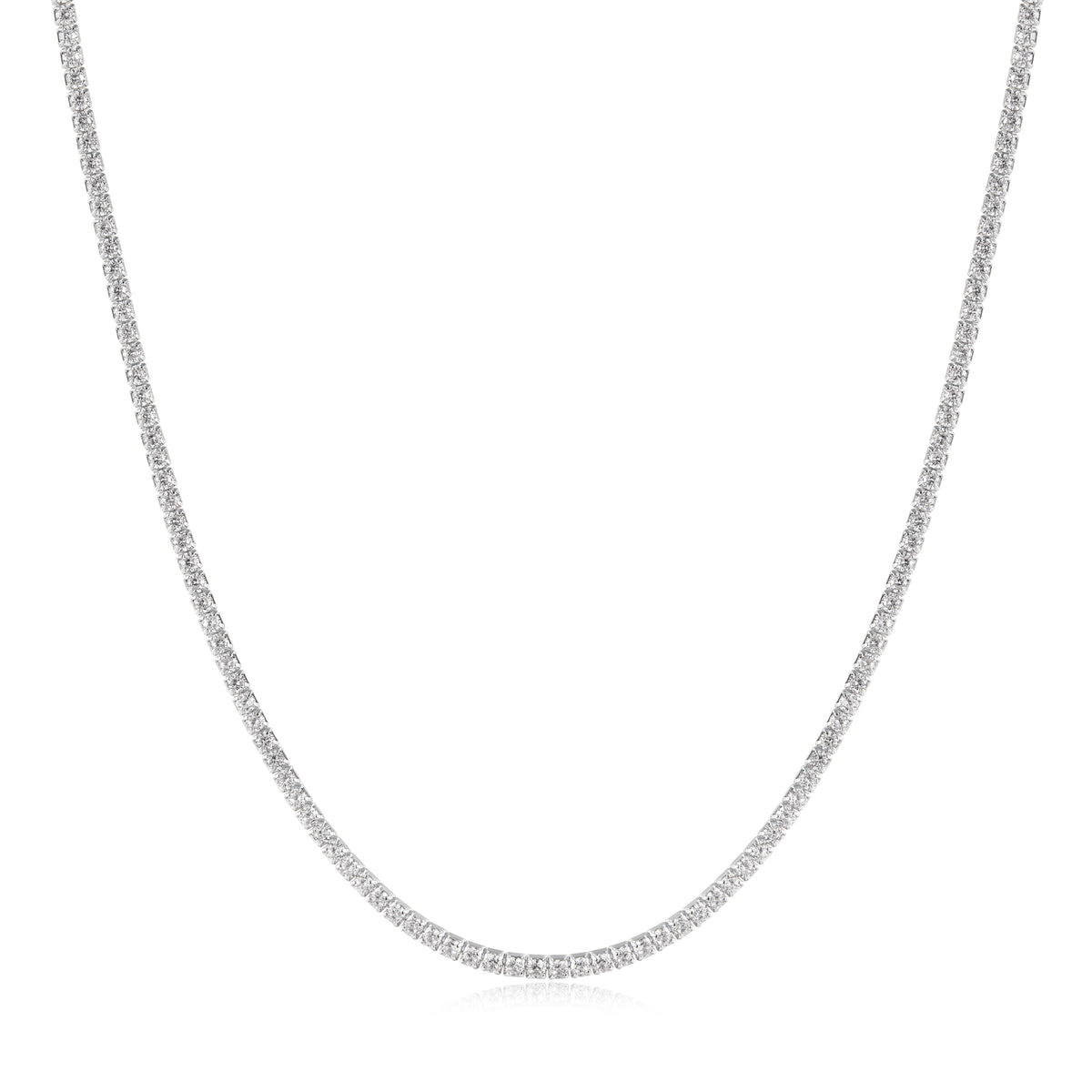 Silver Pave Necklace
