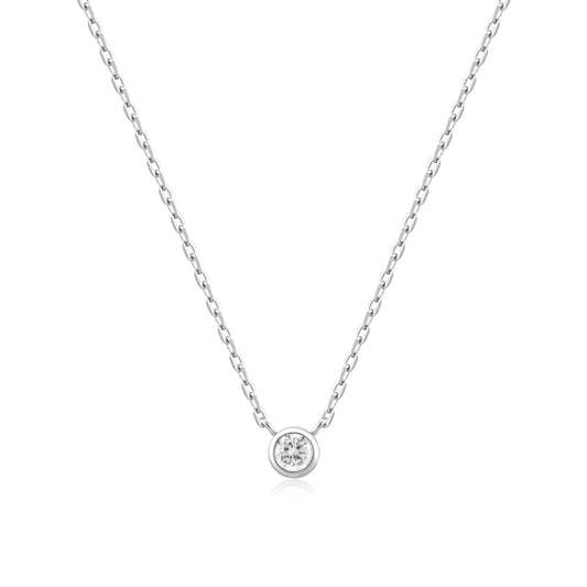 Silver Round Solitaire Cubic Z