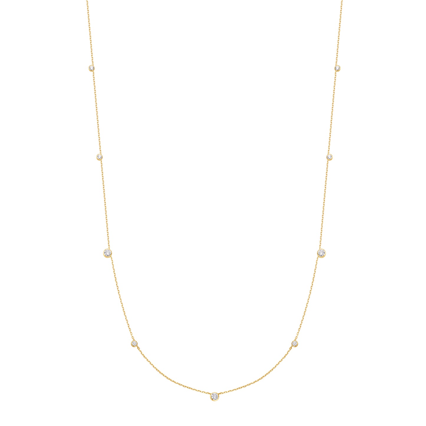 Gold Bezel Cubic Zirconia Stat