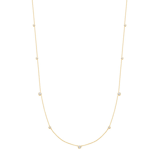 Gold Bezel Cubic Zirconia Stat