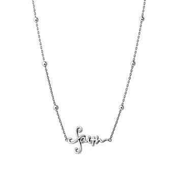 White Ss Beaded Faith Free For
