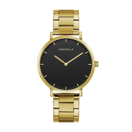 44A112 Dress Black Dial Yellow